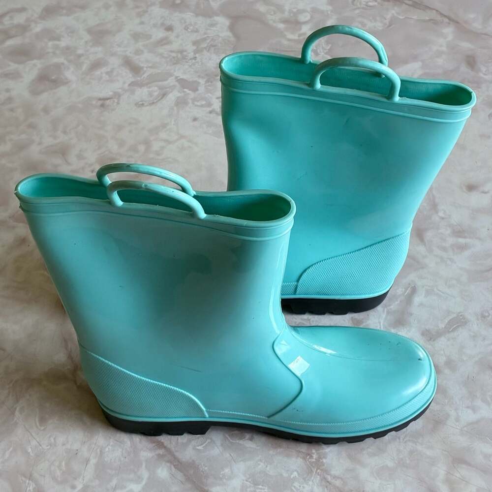 Falls Creek Sussie Turquoise Rain Boots with Easy-On Handles